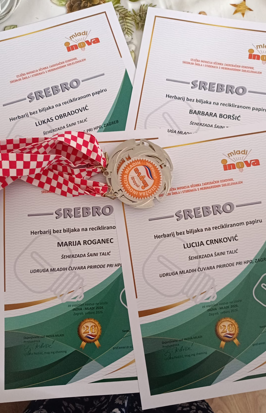 Osvojeno srebrno priznanje